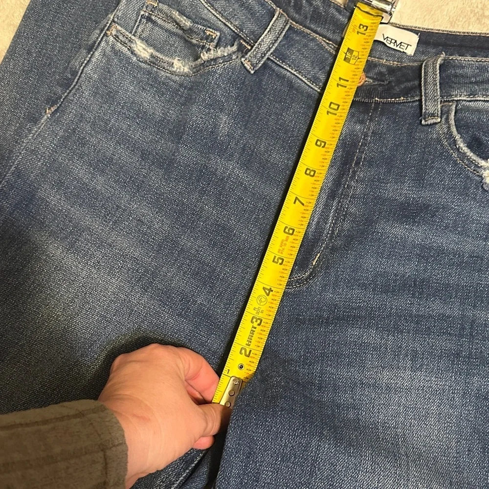 A80.  Vervet Classic Blue Distressed Skinny Jeans for Women size 30